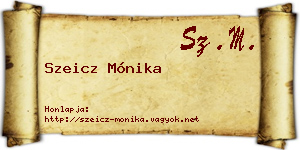 Szeicz Mónika névjegykártya